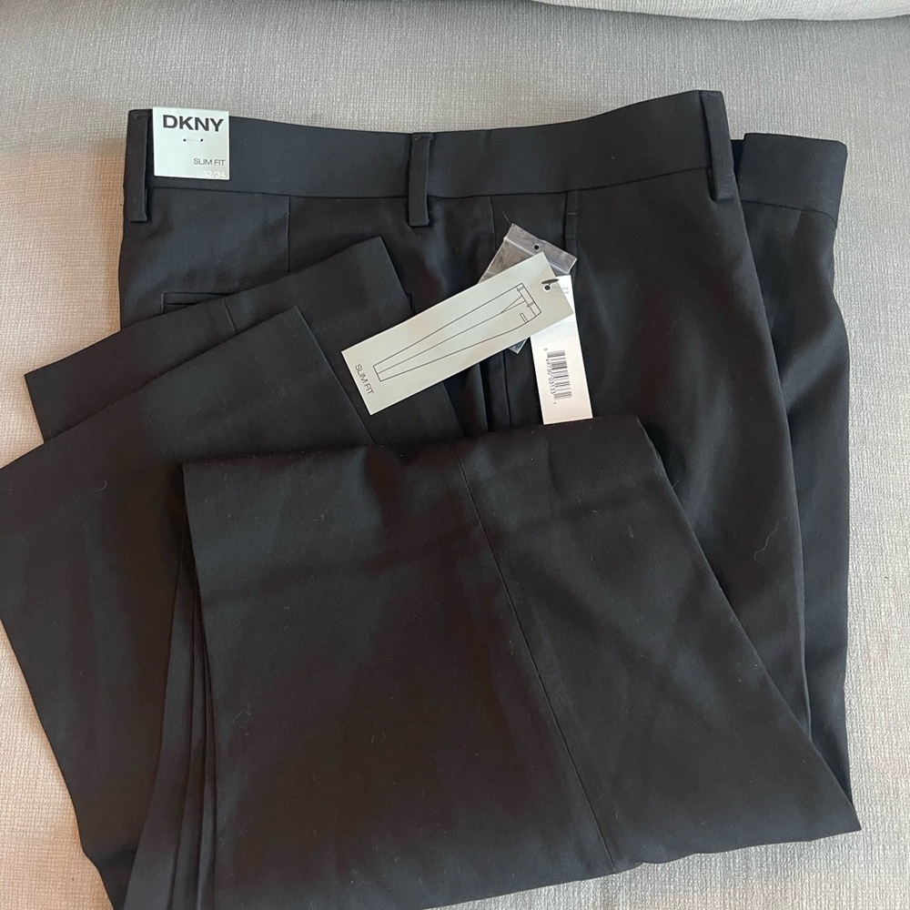 DKNY Classic black slim dress pants